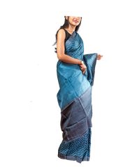 Pure Tussar Silk print saree