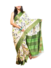 Pure Tussar Silk print saree