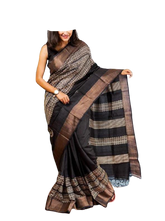 Pure Tussar Silk print saree