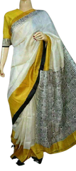 Pure Tussar Silk print saree