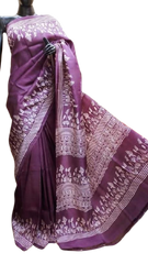 Pure Tussar Silk print saree
