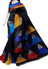 Pure Tussar Silk print saree