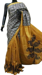 Pure Tussar Silk print saree