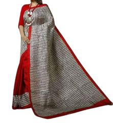 Pure Tussar Silk print saree