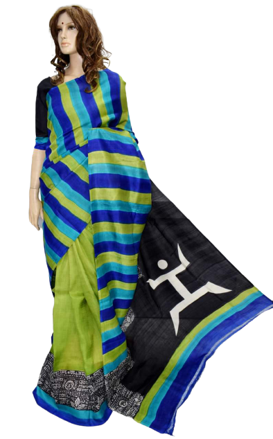 Pure Tussar Silk print saree