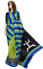 Pure Tussar Silk print saree