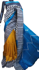 Pure Tussar Silk print saree