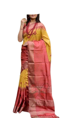 Pure Tussar Silk print saree