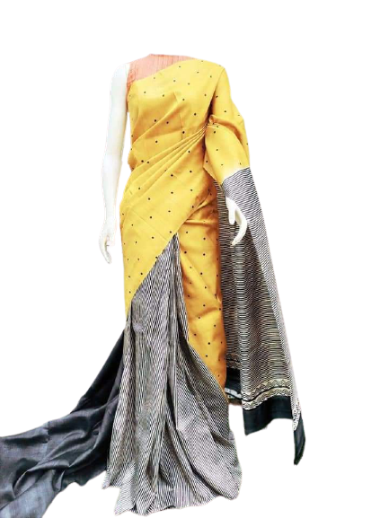 Pure Tussar Silk print saree