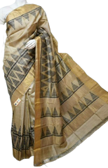 Pure Tussar Silk print saree