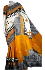Pure Tussar Silk print saree