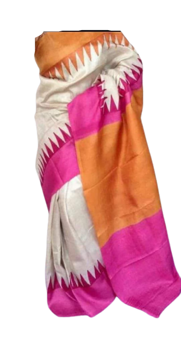 Pure Tussar Silk print saree