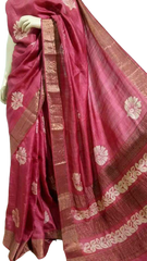 Pure Tussar Silk print saree