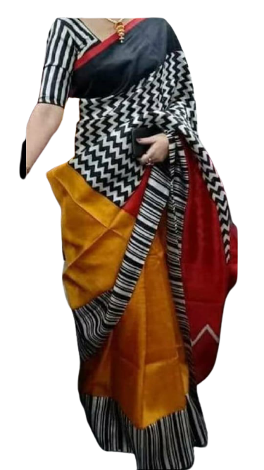 Pure Tussar Silk print saree