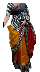 Pure Tussar Silk print saree