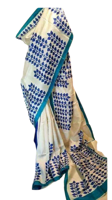 Pure Tussar Silk print saree