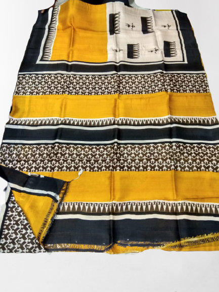 Pure Tussar Silk print saree