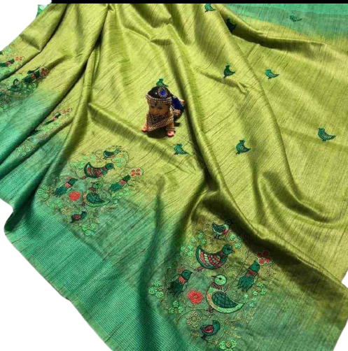 Waswara Handloom Embroidery Saree M J HANDLOOM