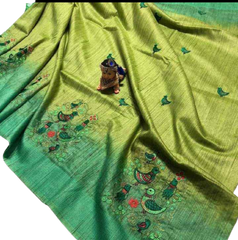 Waswara Handloom Embroidery Saree M J HANDLOOM