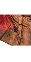 Waswara Handloom Embroidery Saree M J HANDLOOM