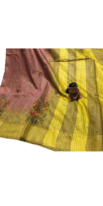 Waswara Handloom Embroidery Saree M J HANDLOOM