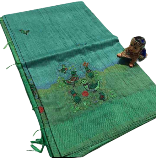 Waswara Handloom Embroidery Saree M J HANDLOOM