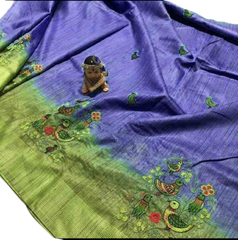 Waswara Handloom Embroidery Saree M J HANDLOOM