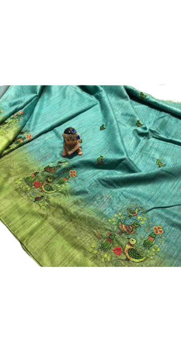 Waswara Handloom Embroidery Saree M J HANDLOOM