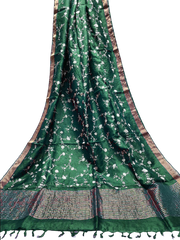 Silk Linen Embroidery Saree M J HANDLOOMS