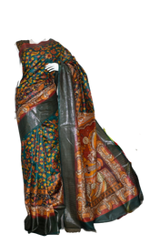 Pure Tussar Silk print saree