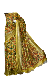 Pure Tussar Silk print saree