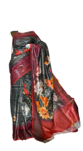 Pure Tussar Silk print saree