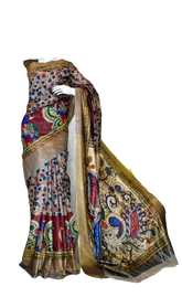 Pure Tussar Silk print saree