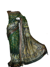 Pure Tussar Silk print saree