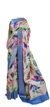 Pure Tussar Silk print saree