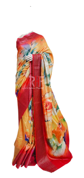 Pure Tussar Silk print saree