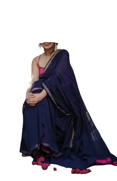 Khadi Linen Chanderi Saree M J HANDLOOM