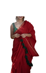 Khadi Linen Chanderi Saree M J HANDLOOMS