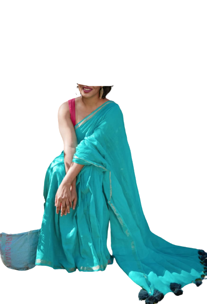 Khadi Linen Chanderi Saree M J HANDLOOMS