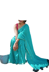 Khadi Linen Chanderi Saree M J HANDLOOMS