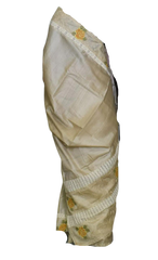 Tussar Silk Hand Embroidery Cutwork M J HANDLOOMS