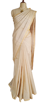 Tussar Kosa Silk Plane Saree M J HANDLOOMS