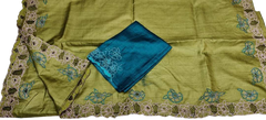 Tussar Silk Hand Embroidery Cutwork SILKZONE