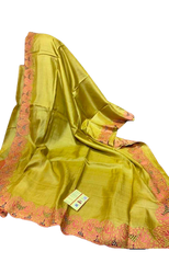 Tussar Silk Hand Embroidery Cutwork SILKZONE