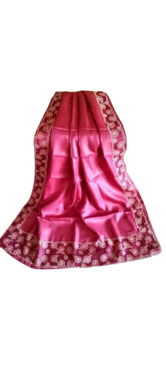 Tussar Silk Hand Embroidery Cutwork SILKZONE