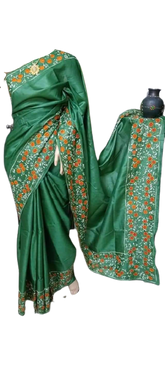 Tussar Silk Hand Embroidery Cutwork SILKZONE