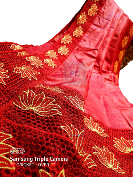 Tussar Silk Hand Embroidery Cutwork SILKZONE