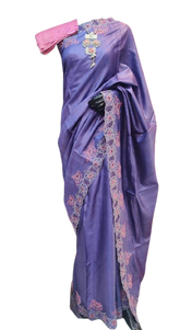 Tussar Silk Hand Embroidery Cutwork SILKZONE