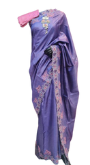 Tussar Silk Hand Embroidery Cutwork SILKZONE