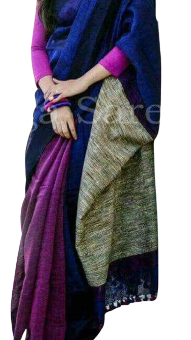 Pure Linen Saree M J HANDLOOMS